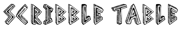 Scribble Table font preview